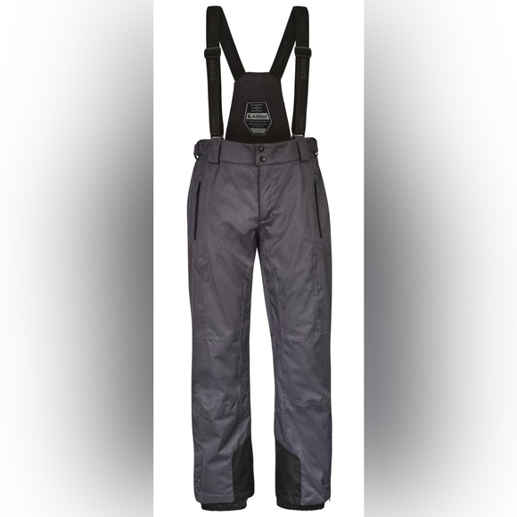 Killtec Melange Enosh snow pant suspenders ski snowboard winter warm grey gray L
